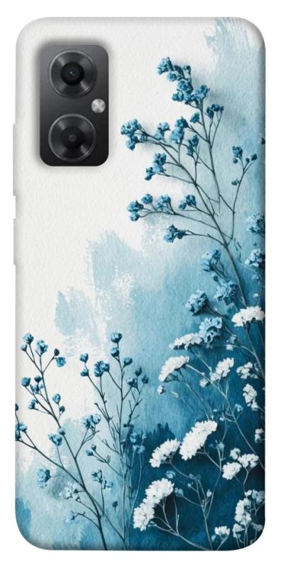 Чехол itsPrint Blue minimal для Xiaomi Redmi Note 11R, цветы, купить оптом с доставкой
