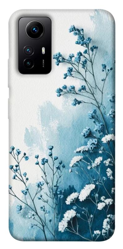 Чехол itsPrint Blue minimal для Xiaomi Redmi Note 12S, цветы, купить оптом с доставкой