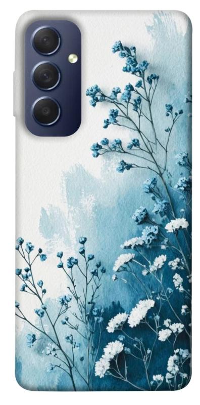 Чехол itsPrint Blue minimal для Samsung Galaxy M54 5G, цветы, купить оптом с доставкой