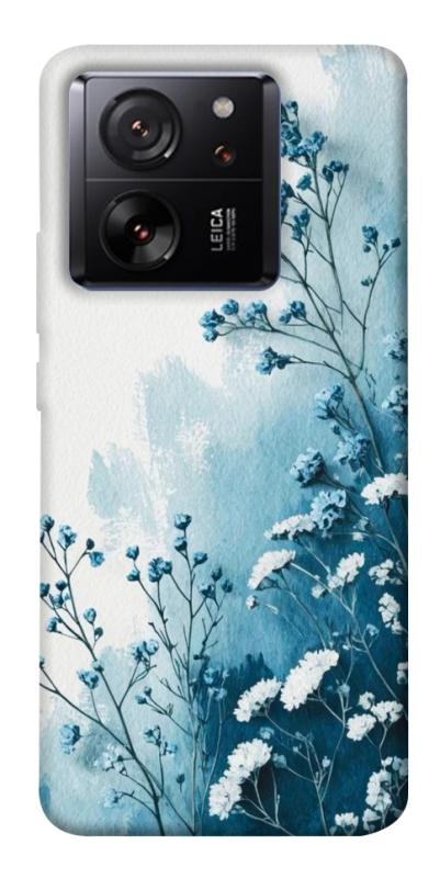Чехол itsPrint Blue minimal для Xiaomi 13T, цветы, купить оптом с доставкой