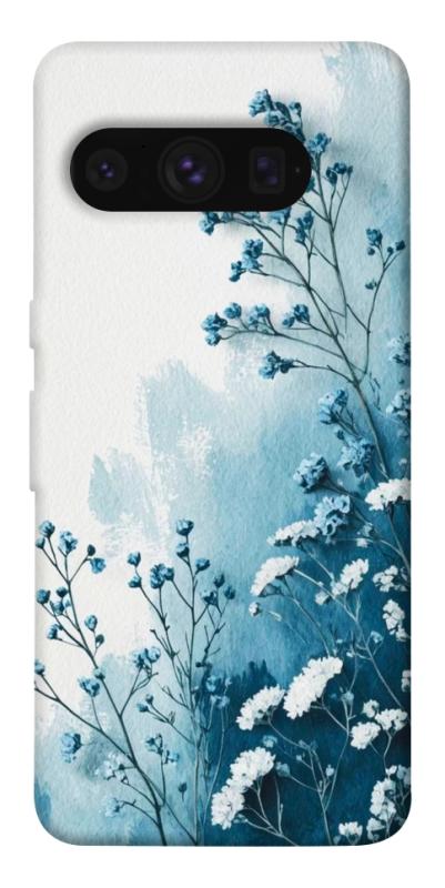 Чехол itsPrint Blue minimal для Google Pixel 8 Pro, цветы, купить оптом с доставкой