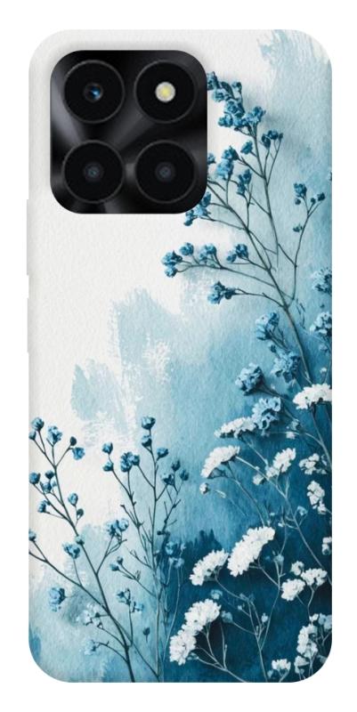 Чехол itsPrint Blue minimal для Huawei Honor X6a, цветы, купить оптом с доставкой