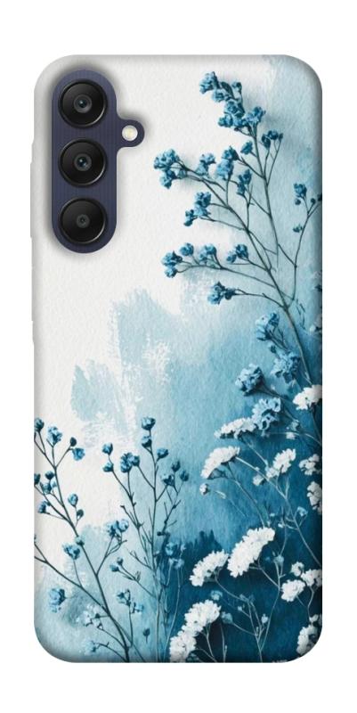 Чехол itsPrint Blue minimal для Samsung Galaxy A25 5G, цветы, купить оптом с доставкой