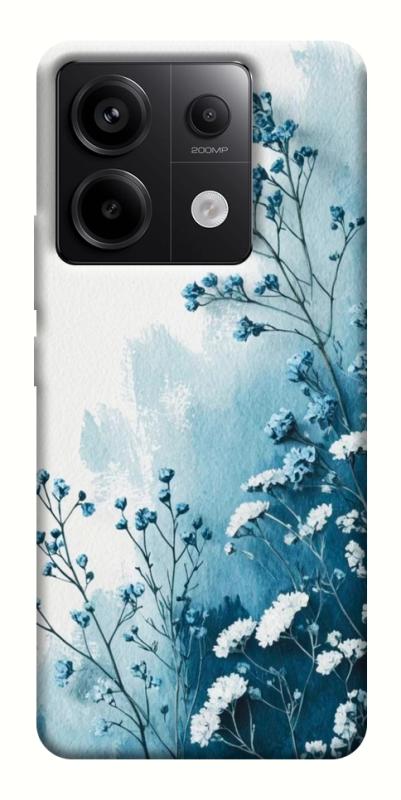 Чехол itsPrint Blue minimal для Xiaomi Redmi Note 13 Pro 4G, цветы, купить оптом с доставкой