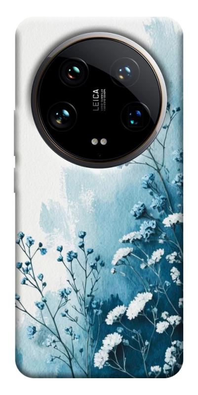 Чохол itsPrint Blue minimal для Xiaomi 14 Ultra, квіти, купити оптом з доставкою