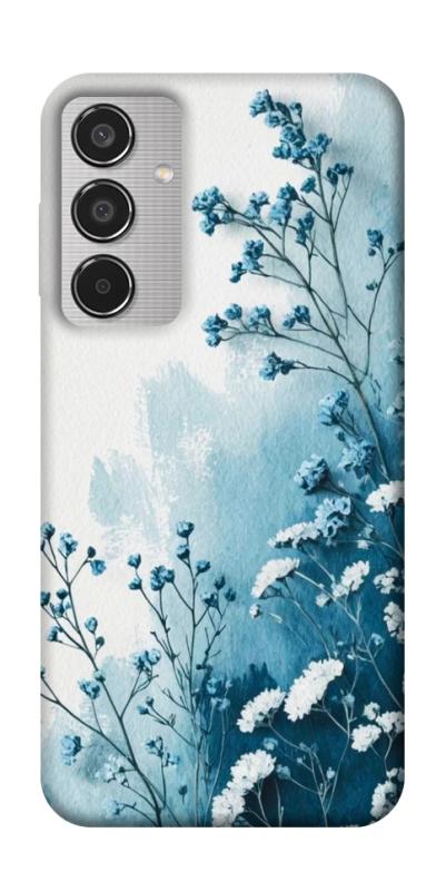 Чехол itsPrint Blue minimal для Samsung Galaxy M35 5G, цветы, купить оптом с доставкой