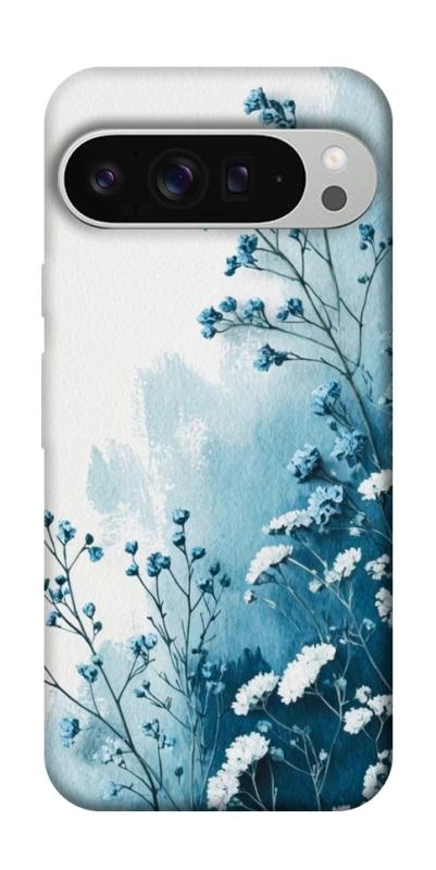 Чехол itsPrint Blue minimal для Google Pixel 9 Pro XL, цветы, купить оптом с доставкой