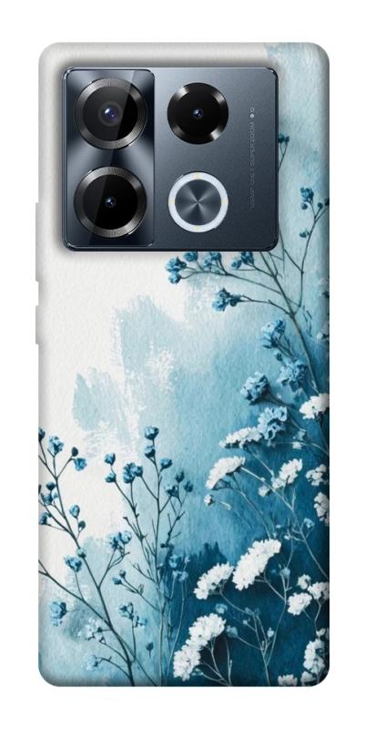 Чехол itsPrint Blue minimal для Infinix Note 40 Pro 4G, цветы, купить оптом с доставкой