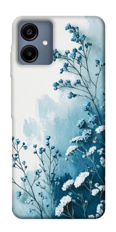 Чехол itsPrint Blue minimal для Samsung Galaxy A06, цветы, купить оптом с доставкой