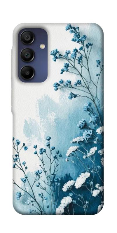 Чехол itsPrint Blue minimal для Samsung Galaxy A16 5G, цветы, купить оптом с доставкой