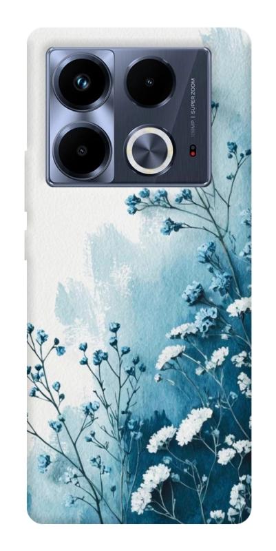 Чехол itsPrint Blue minimal для Infinix Note 40 4G, цветы, купить оптом с доставкой