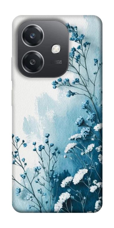 Чехол itsPrint Blue minimal для Oppo A3 4G, цветы, купить оптом с доставкой