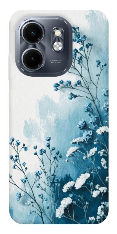 Чехол itsPrint Blue minimal для Infinix Smart 9 4G / Hot 50i, цветы, купить оптом с доставкой