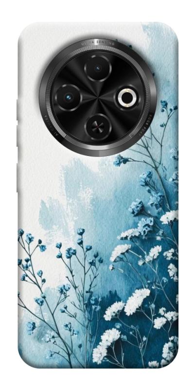 Чохол itsPrint Blue minimal для TECNO Spark 30C, квіти, купити оптом з доставкою