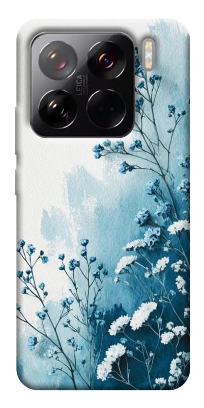 Чехол itsPrint Blue minimal для Xiaomi 15 Pro, цветы, купить оптом с доставкой