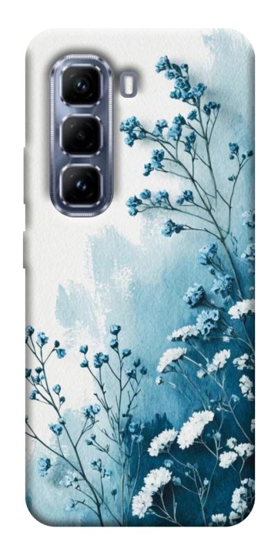 Чохол itsPrint Blue minimal для Infinix Hot 50 Pro, квіти, купити оптом з доставкою