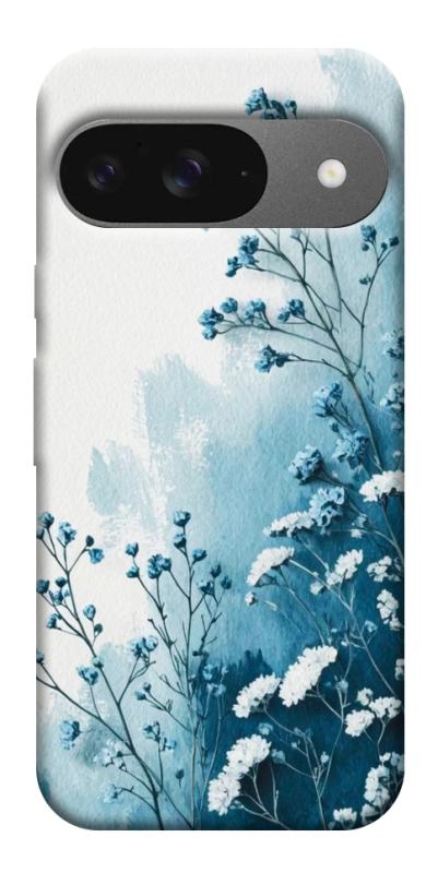 Чехол itsPrint Blue minimal для Google Pixel 10, цветы, купить оптом с доставкой