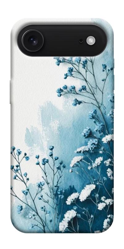 Чехол itsPrint Blue minimal для Apple iPhone 17 Air (6.5"), цветы, купить оптом с доставкой