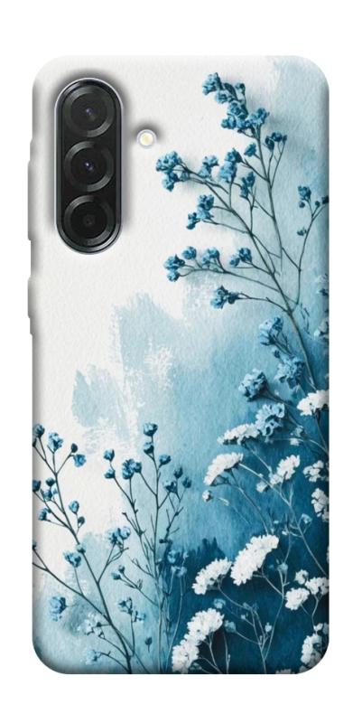 Чехол itsPrint Blue minimal для Samsung Galaxy A37 5G, цветы, купить оптом с доставкой