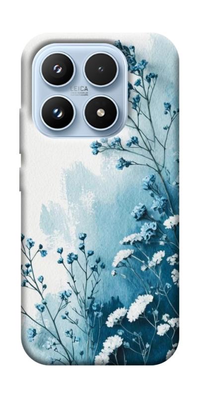 Чехол itsPrint Blue minimal для Xiaomi 17 Pro, цветы, купить оптом с доставкой