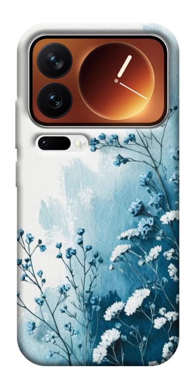 Чехол itsPrint Blue minimal для Xiaomi 17 Pro Max, цветы, купить оптом с доставкой