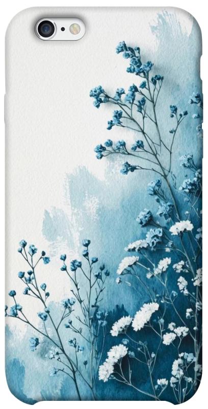 Чехол itsPrint Blue minimal для Apple iPhone 6/6s (4.7"), цветы, купить оптом с доставкой