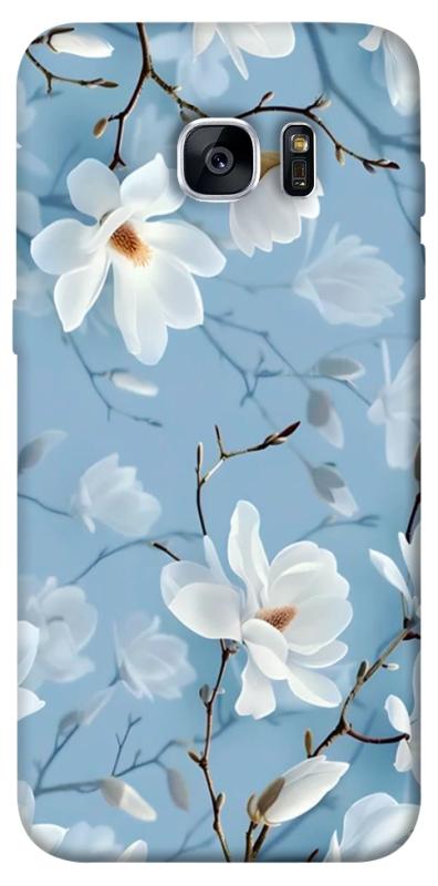 Чехол itsPrint Cold white для Samsung G935F Galaxy S7 Edge, цветы, купить оптом с доставкой