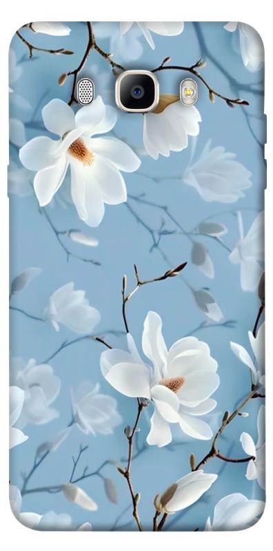 Чехол itsPrint Cold white для Samsung J710F Galaxy J7 (2016), цветы, купить оптом с доставкой