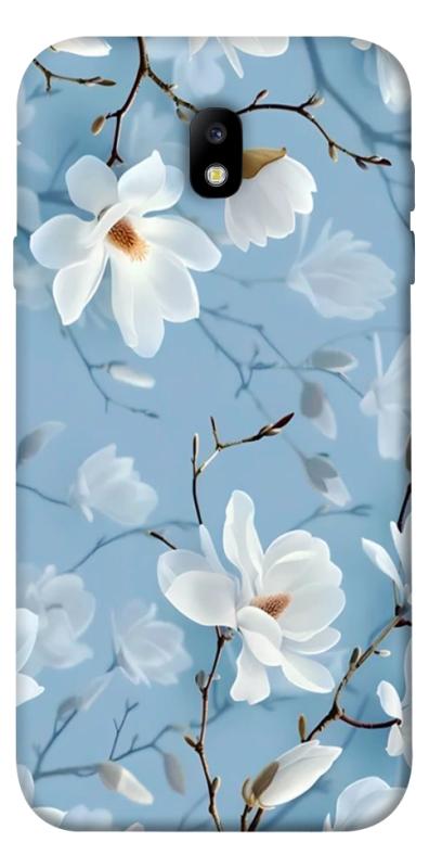 Чехол itsPrint Cold white для Samsung J730 Galaxy J7 (2017), цветы, купить оптом с доставкой