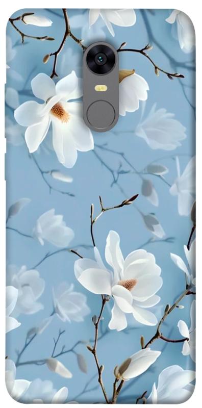 Чехол itsPrint Cold white для Xiaomi Redmi 5 Plus / Redmi Note 5 (Single Camera), цветы, купить оптом с доставкой