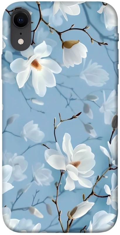 Чехол itsPrint Cold white для Apple iPhone XR (6.1"), цветы, купить оптом с доставкой
