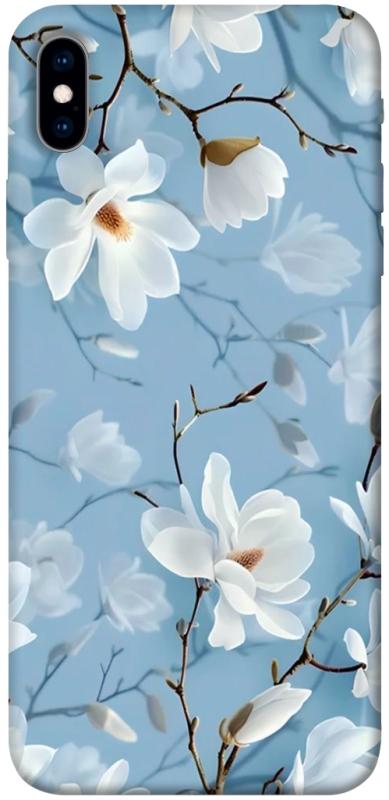 Чохол itsPrint Cold white для Apple iPhone XS Max (6.5"), квіти, купити оптом з доставкою
