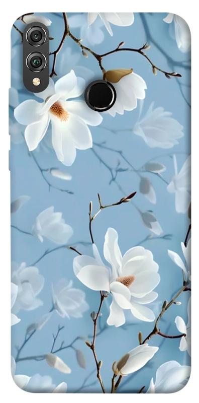 Чехол itsPrint Cold white для Huawei Honor 8X, цветы, купить оптом с доставкой