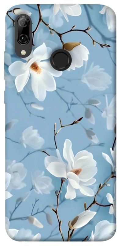 Чехол itsPrint Cold white для Huawei P Smart (2019), цветы, купить оптом с доставкой