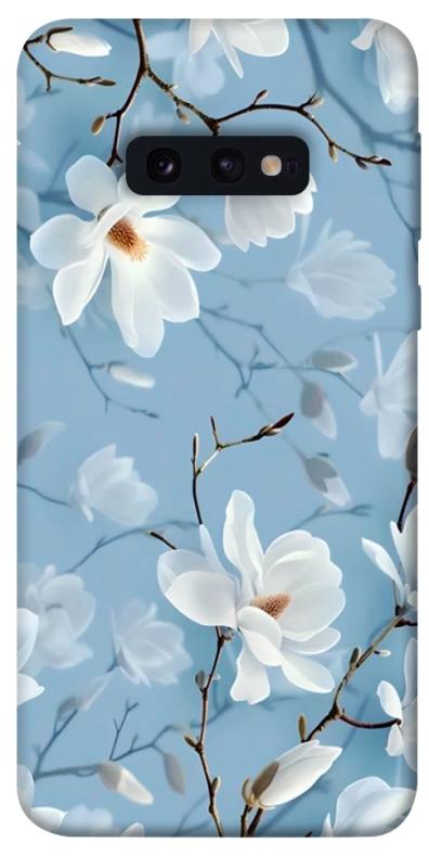 Чехол itsPrint Cold white для Samsung Galaxy S10e, цветы, купить оптом с доставкой