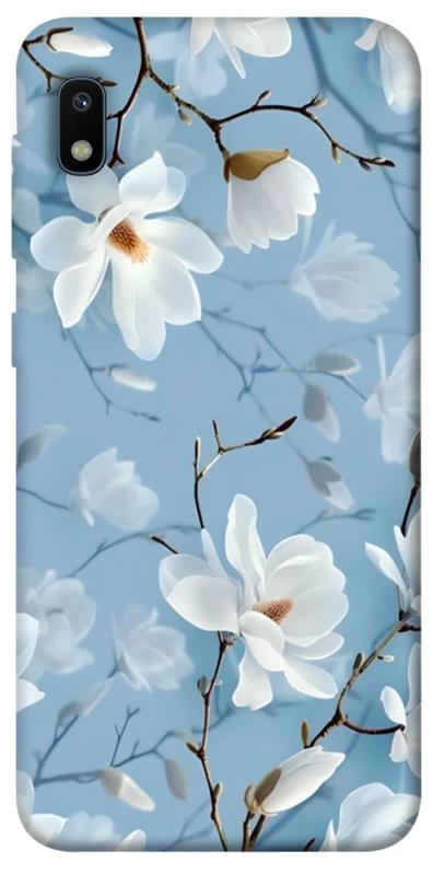 Чехол itsPrint Cold white для Samsung Galaxy A10 (A105F), цветы, купить оптом с доставкой