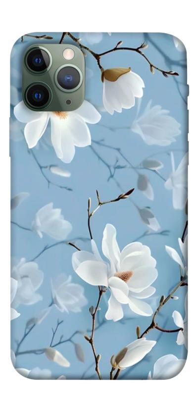 Чехол itsPrint Cold white для Apple iPhone 11 Pro (5.8"), цветы, купить оптом с доставкой