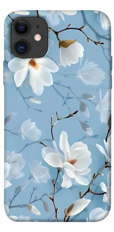 Чехол itsPrint Cold white для Apple iPhone 11 (6.1"), цветы, купить оптом с доставкой