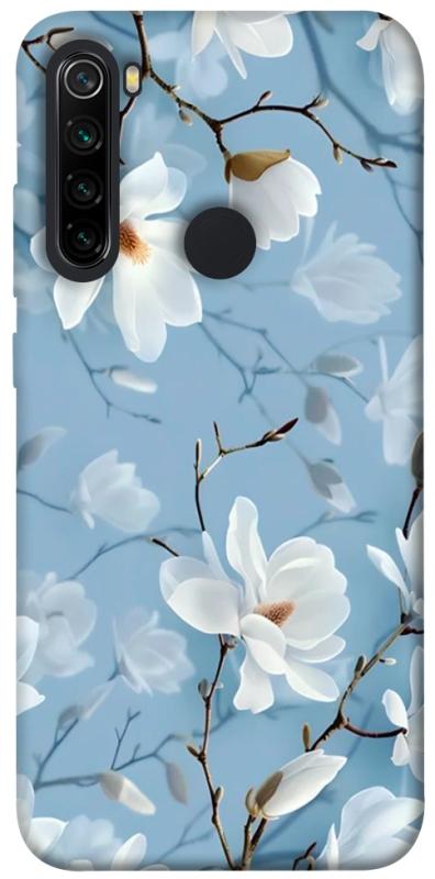 Чехол itsPrint Cold white для Xiaomi Redmi Note 8, цветы, купить оптом с доставкой