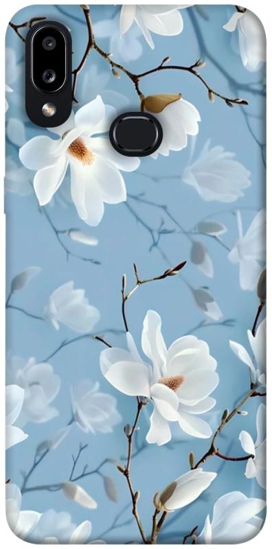Чехол itsPrint Cold white для Samsung Galaxy A10s, цветы, купить оптом с доставкой
