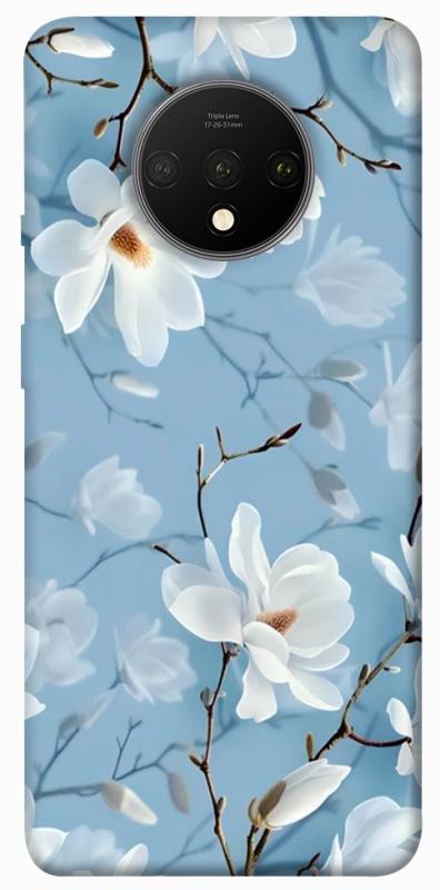 Чохол itsPrint Cold white для OnePlus 7T, квіти, купити оптом з доставкою