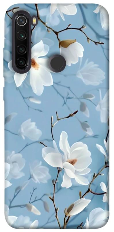 Чехол itsPrint Cold white для Xiaomi Redmi Note 8T, цветы, купить оптом с доставкой