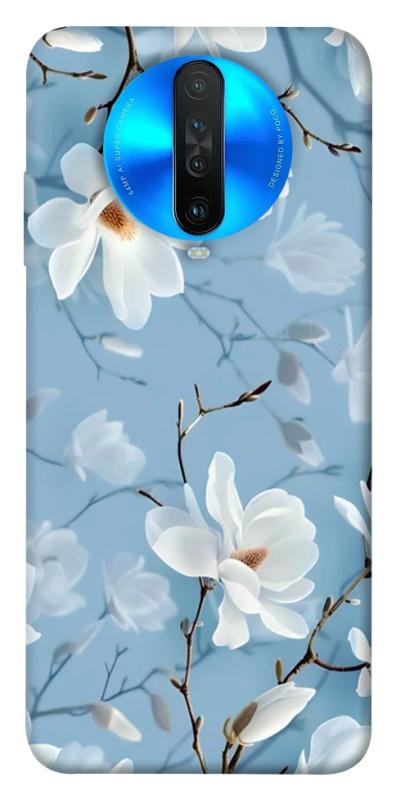 Чехол itsPrint Cold white для Xiaomi Redmi K30, цветы, купить оптом с доставкой