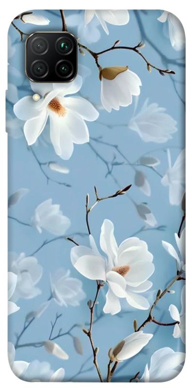 Чехол itsPrint Cold white для Huawei P40 Lite, цветы, купить оптом с доставкой