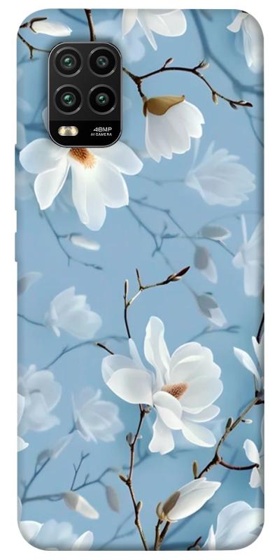 Чехол itsPrint Cold white для Xiaomi Mi 10 Lite, цветы, купить оптом с доставкой