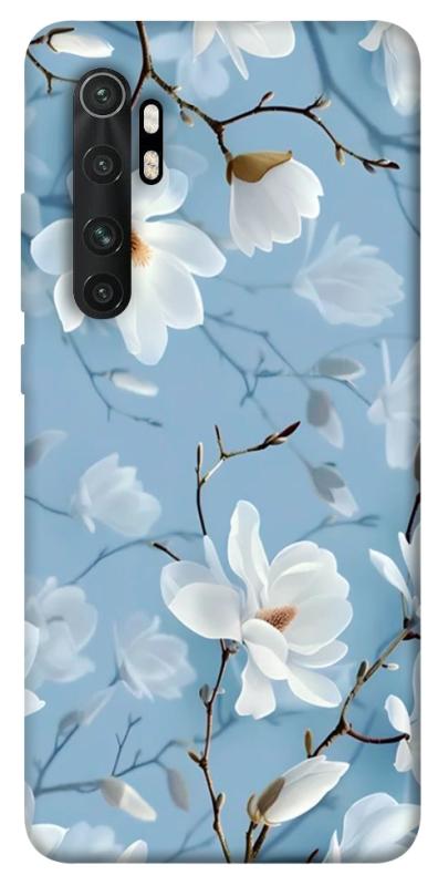 Чехол itsPrint Cold white для Xiaomi Mi Note 10 Lite, цветы, купить оптом с доставкой