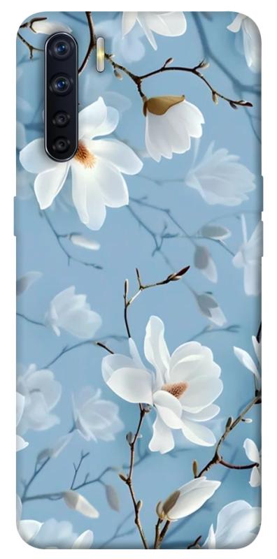 Чехол itsPrint Cold white для Oppo A91, цветы, купить оптом с доставкой