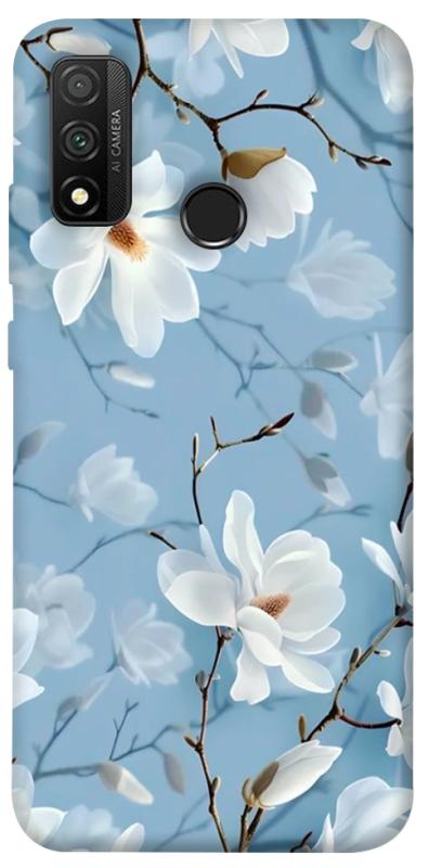 Чехол itsPrint Cold white для Huawei P Smart (2020), цветы, купить оптом с доставкой