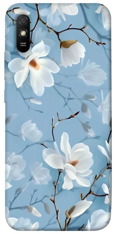 Чехол itsPrint Cold white для Xiaomi Redmi 9A, цветы, купить оптом с доставкой