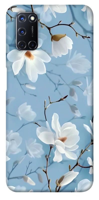 Чехол itsPrint Cold white для Oppo A52 / A72 / A92, цветы, купить оптом с доставкой